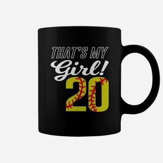 20 Softball Girl Number 20 Coffee Mug - Thegiftio UK