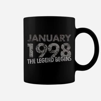 21St Birthday Shirt - January 1998 - The Legend Begins Coffee Mug | Crazezy