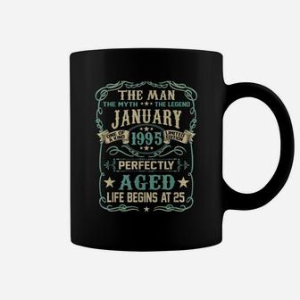25Th Birthday Gifts The Man Myth Legend Born In January 1995 Coffee Mug | Crazezy
