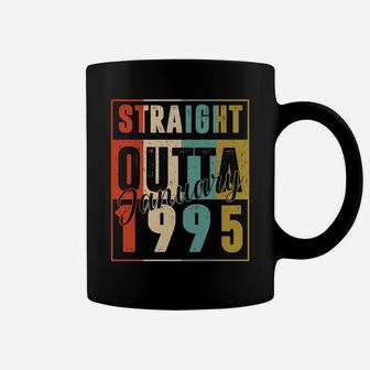 26 Years Old Retro Birthday Gift Straight Outta January 1995 Coffee Mug | Crazezy