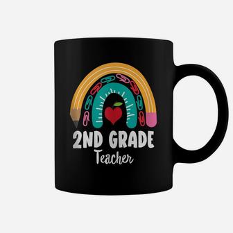 2Nd Grade Teacher, Funny Boho Rainbow For Teachers Coffee Mug | Crazezy
