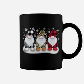 3 Gnomes Red Plaid Leopard Fur White Plaid Gnome Men Women Coffee Mug | Crazezy DE