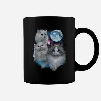 3 Moon Cat Feline Lovers Kitten Adorable Kitty Cat Novelty Sweatshirt Coffee Mug | Crazezy