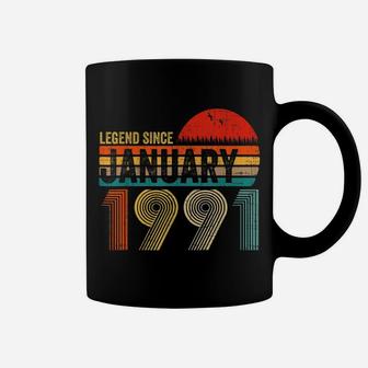 30 Years Old Retro Birthday Gift Legend Since January 1991 Coffee Mug | Crazezy AU