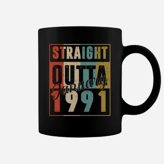 30 Years Old Retro Birthday Gift Straight Outta January 1991 Coffee Mug | Crazezy CA