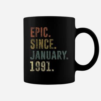 30Th Retro Birthday Gift - Vintage Epic Since January 1991 Coffee Mug | Crazezy CA