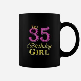 35Th Birthday Girl Pink Princess Coffee Mug | Crazezy