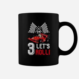 3Rd Birthday Race Car 3 Year Old Lets Roll Toddler Boy Coffee Mug - Monsterry