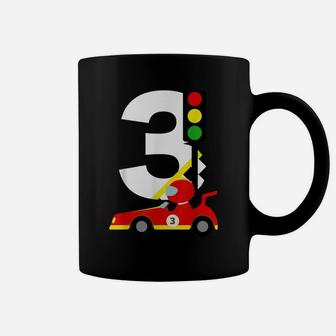 3Rd Birthday Race Car Racer 3 Yrs Old Birthday Boy Toddler Coffee Mug | Crazezy