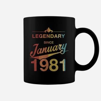 40 Year Old Gift 40Th Birthday Vintage Born In January 1981 Coffee Mug | Crazezy CA