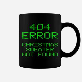 404 Error Christmas Sweater Not Found Funny Computer Geek Coffee Mug | Crazezy
