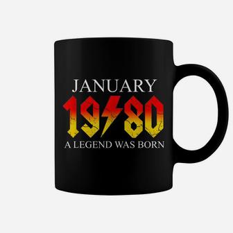 40Th Birthday January 1980 Forty Year Old Men Gift For Dad Coffee Mug | Crazezy UK