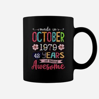42 Years Old Floral Awesome Since October 1979 42Nd Birthday Coffee Mug | Crazezy