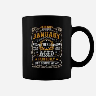 47 Year Old January 1975 Vintage Retro 47Th Birthday Gift Coffee Mug | Crazezy DE