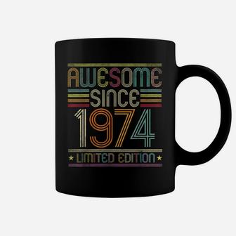 47Th Birthday Vintage Tee 47 Years Old Awesome Since 1974 Coffee Mug | Crazezy DE