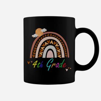4Th Grade Cute Boho Rainbow Teacher Student Funny Coffee Mug | Crazezy UK