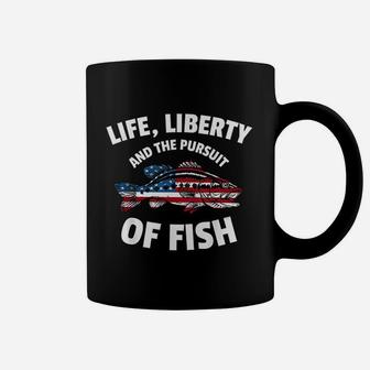 4th Of July Fishing American Flag Pursuit Of Fish Coffee Mug - Thegiftio