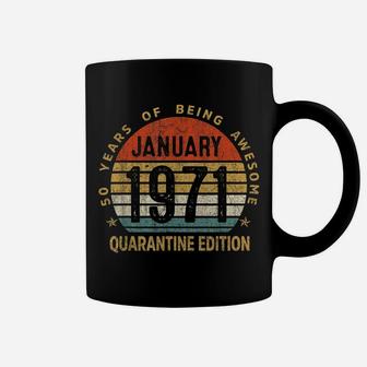 50Th Birthday Gift 50 Years Old Retro Vintage January 1971 Coffee Mug | Crazezy AU