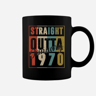 51 Years Old Retro Birthday Gift Straight Outta January 1970 Coffee Mug | Crazezy CA