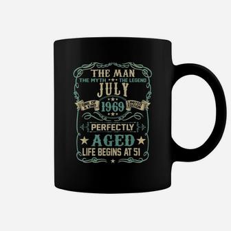 51St Birthday Gift The Man Myth Legend Born In July 1969 Coffee Mug | Crazezy