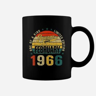 55Th Birthday Vintage February 1966 Retro 55 Years Old Coffee Mug | Crazezy DE