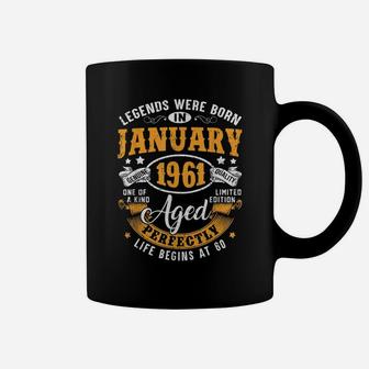 60 Years Old Gifts Vintage January 1961 60Th Birthday Gift Coffee Mug | Crazezy