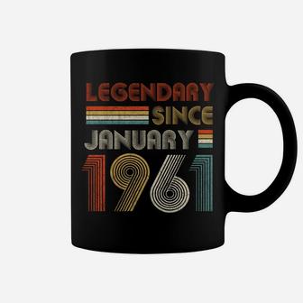 60Th Birthday Gift 60 Years Old Legendary Since January 1961 Coffee Mug | Crazezy DE