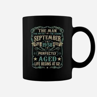 62Nd Birthday Gift Man Myth Legend Born In September 1958 Coffee Mug | Crazezy