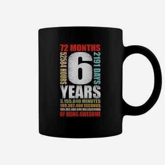 6Th Birthday 6 Year Old Boys Girls Kids Party Being Awesome Coffee Mug | Crazezy DE