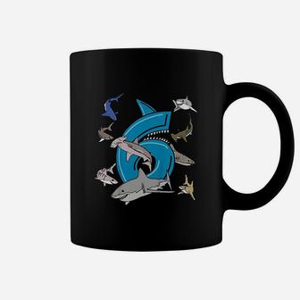 6Th Birthday Boys Shark White Shark Coffee Mug | Crazezy UK