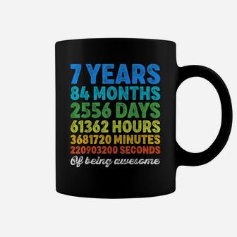 7 Years Old 7Th Birthday Shirt Vintage Retro Countdown Coffee Mug | Crazezy CA