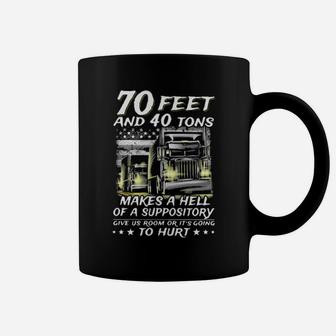 70 Feet And 40 Tons Coffee Mug - Monsterry