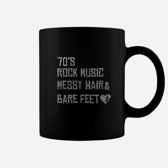 70s Rock Music Messy Hair And Bare Feet Coffee Mug - Thegiftio UK