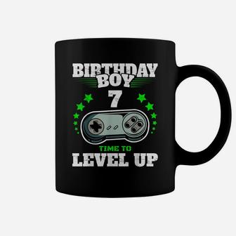 7Th Birthday Boy Time To Level Up 7 Years Old Boys Gamer Coffee Mug | Crazezy UK