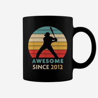 7Th Birthday Gift - Retro Baseball - Awesome Since 2012 Coffee Mug | Crazezy