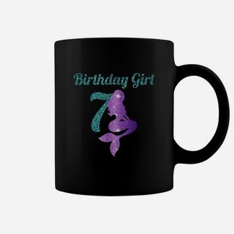 7Th Birthday Girl Of Mermaid Coffee Mug | Crazezy DE