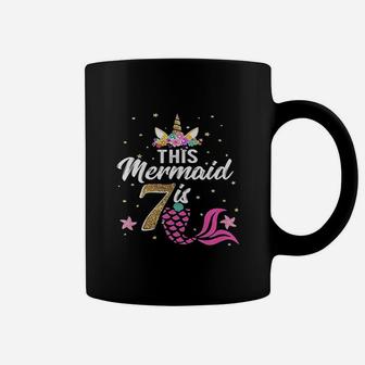 7Th Birthday Unicorn Mermaid Coffee Mug | Crazezy CA