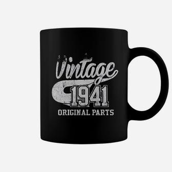 80Th Birthday For Men Vintage 1941 Original Parts Distressed Coffee Mug | Crazezy