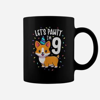 9 Years Old Corgi Dog Lover 9Th Birthday Party Outfit Kid Coffee Mug | Crazezy CA