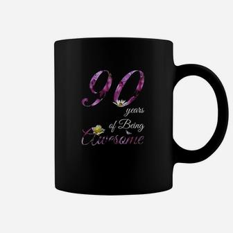 90 Year Old Awesome Floral 1931 90Th Birthday Gift Coffee Mug | Crazezy UK