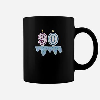 90Th Birthday Cake Candles Coffee Mug | Crazezy