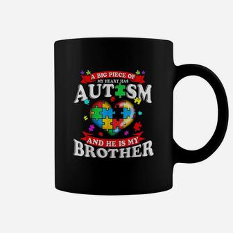 A Big Piece Of My Heart Has And Hes My Brother Coffee Mug | Crazezy
