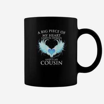A Big Piece Of My Heart Lives In Heaven And Is My Cousin Coffee Mug - Thegiftio