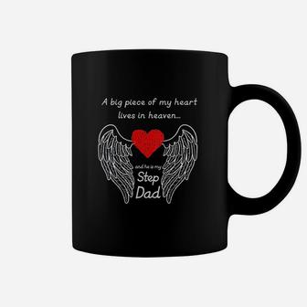A Big Piece Of My Heart Lives In Heaven He Is My Step Dad Coffee Mug | Crazezy AU