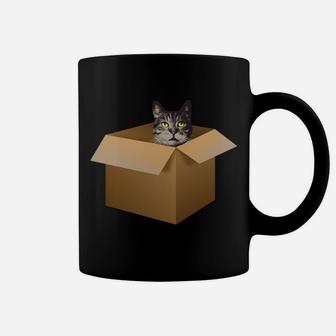 A Cat In A Box Hilarious Cat Lovers Tshirt Kitty Cat Moms Sweatshirt Coffee Mug | Crazezy UK