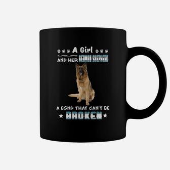 A Girl And Her German Shepherd A Bond That Can’t Be Broken Coffee Mug - Thegiftio UK