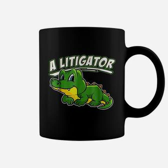 A Litigator Cute Alligator Funny Lawyer Attorney Coffee Mug - Thegiftio UK