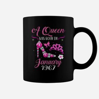 A Queen Was Born In January 1967 54Th Birthday Gift Coffee Mug | Crazezy CA