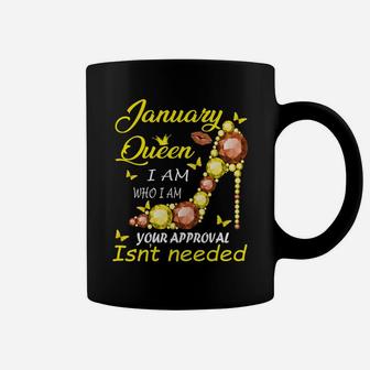 A Queen Was Born In January Sweatshirt Coffee Mug | Crazezy AU