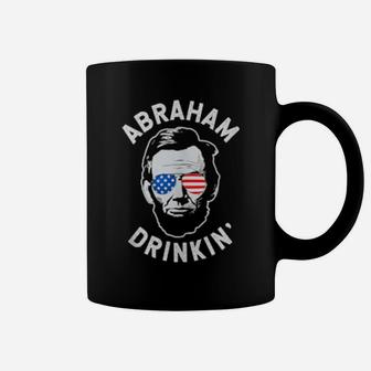 Abraham Drinking Abe 4Th Of July Lincoln Coffee Mug - Monsterry